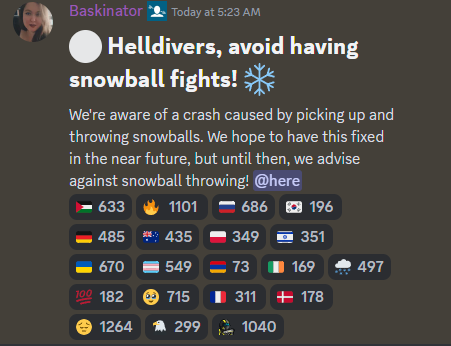 Snowball Helldivers 2