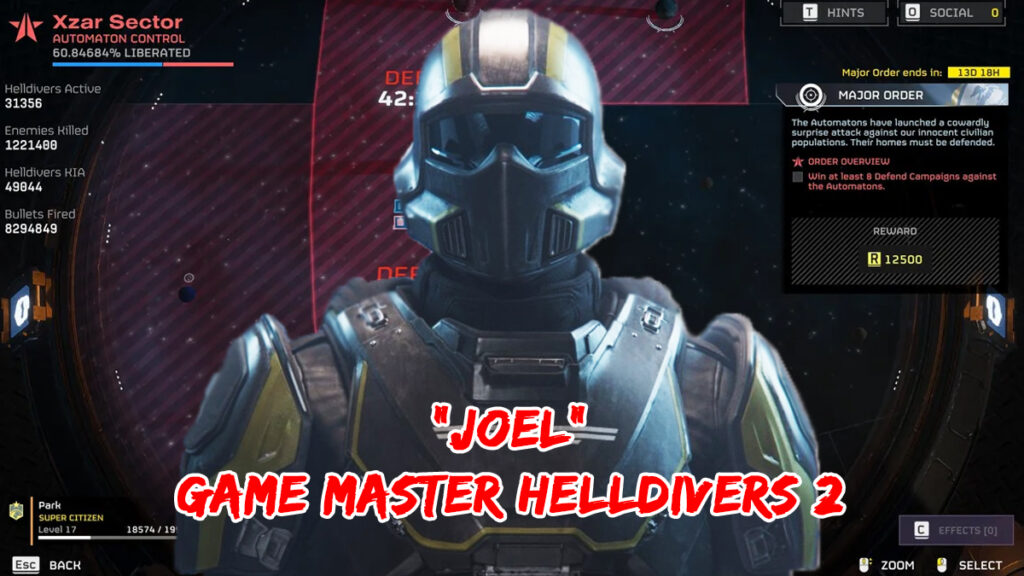 Joel Game Master Helldivers 2