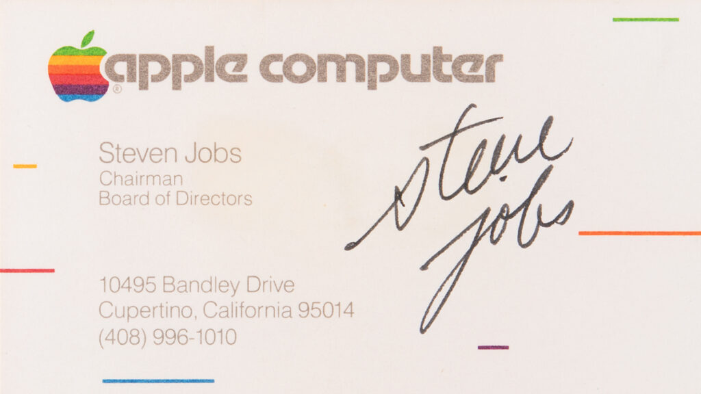 Kartu Nama Steve Jobs