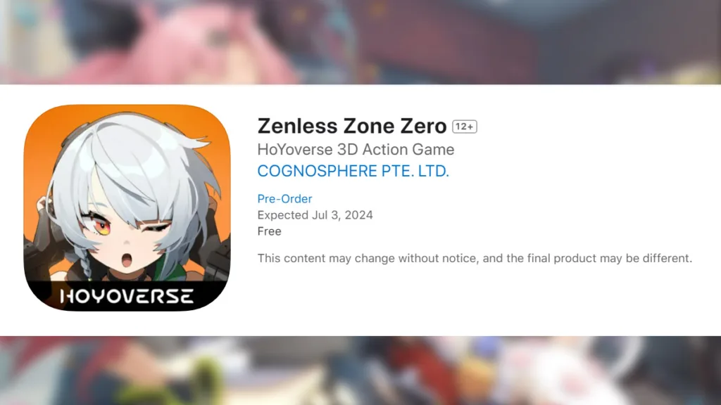 Tanggal Rilis Zenless Zone Zero