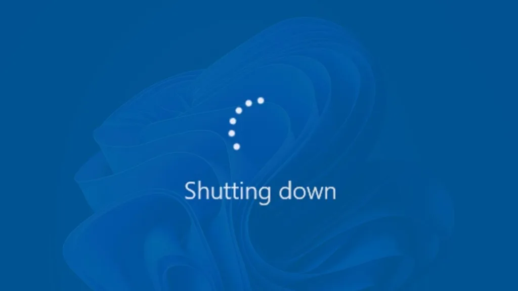 windows update and shut down