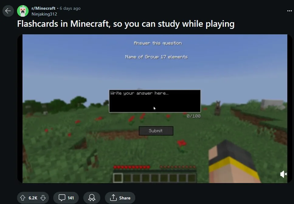 mod flashcards minecraft