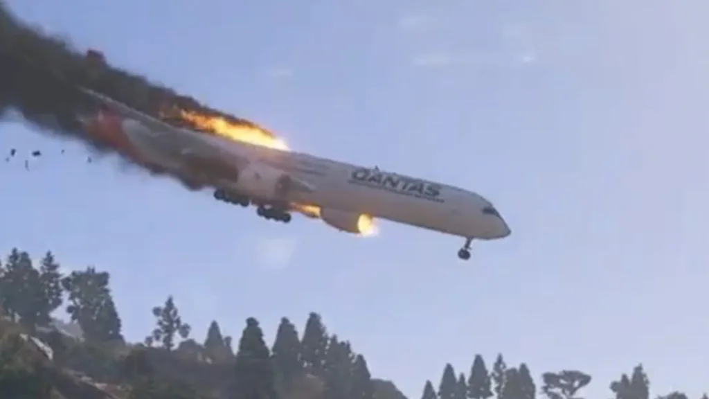 Pesawat Jatuh di GTA V