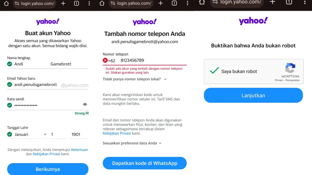 cara membuat yahoo mail