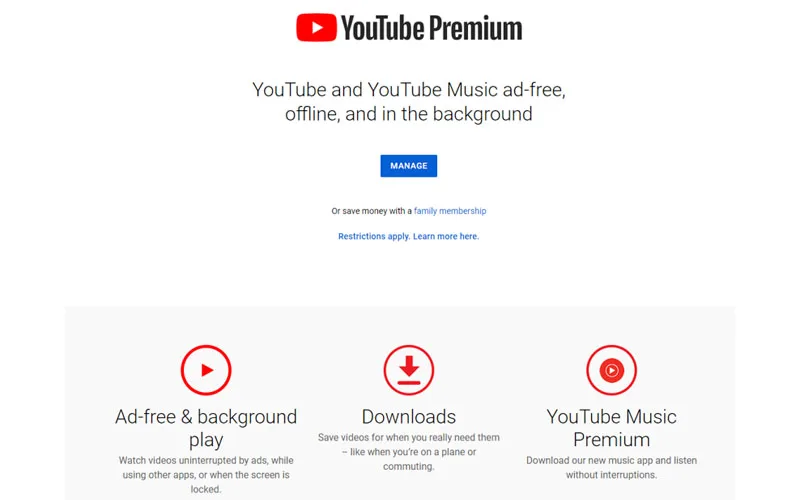 Coba Gunakan Youtube Premium