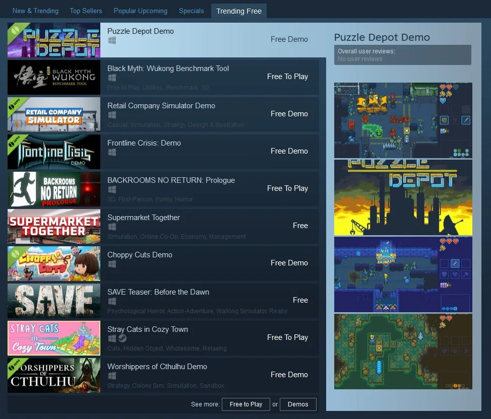 Steam Trending Free