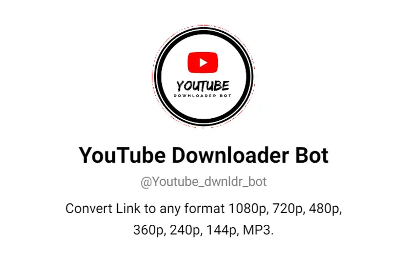 Youtube Downloader Bot Telegram