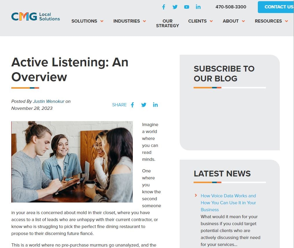 Data Cox Media Group Active Listening 2024