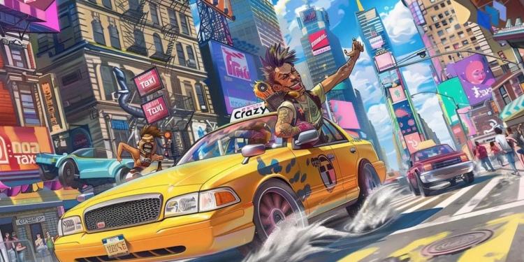 Gameplay Crazy Taxi Reboot Bocor