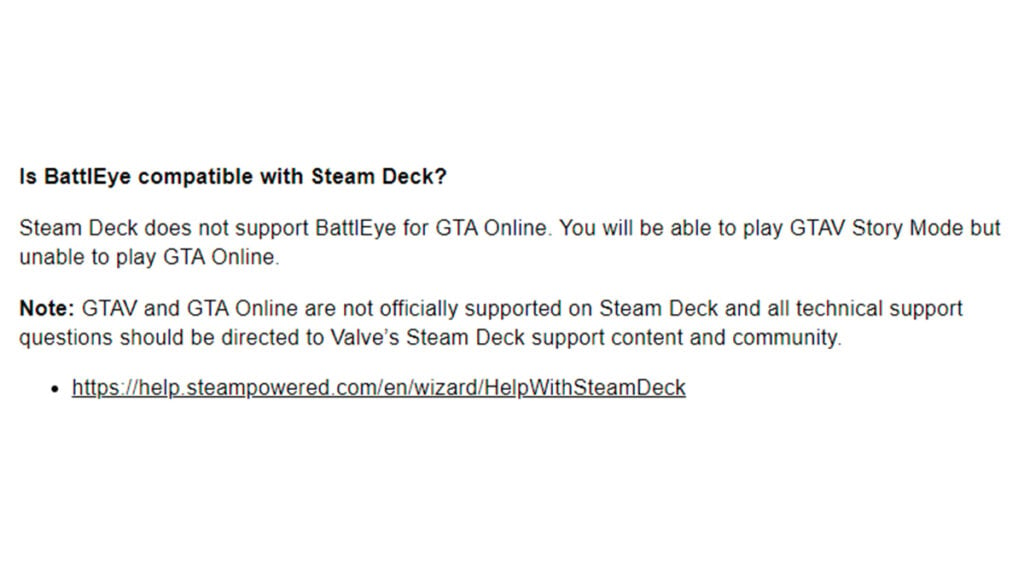 Steam Deck Tak Berikan Dukungan Battleye Gta Online