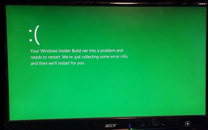 Green Screen Of Death Windows 11