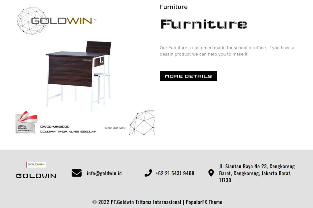 Tombol Furniture Goldwin Tidak Bisa Diklik