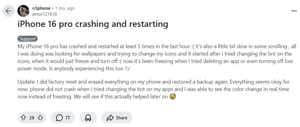 Amor121616 Reddit Iphone 16 Crash