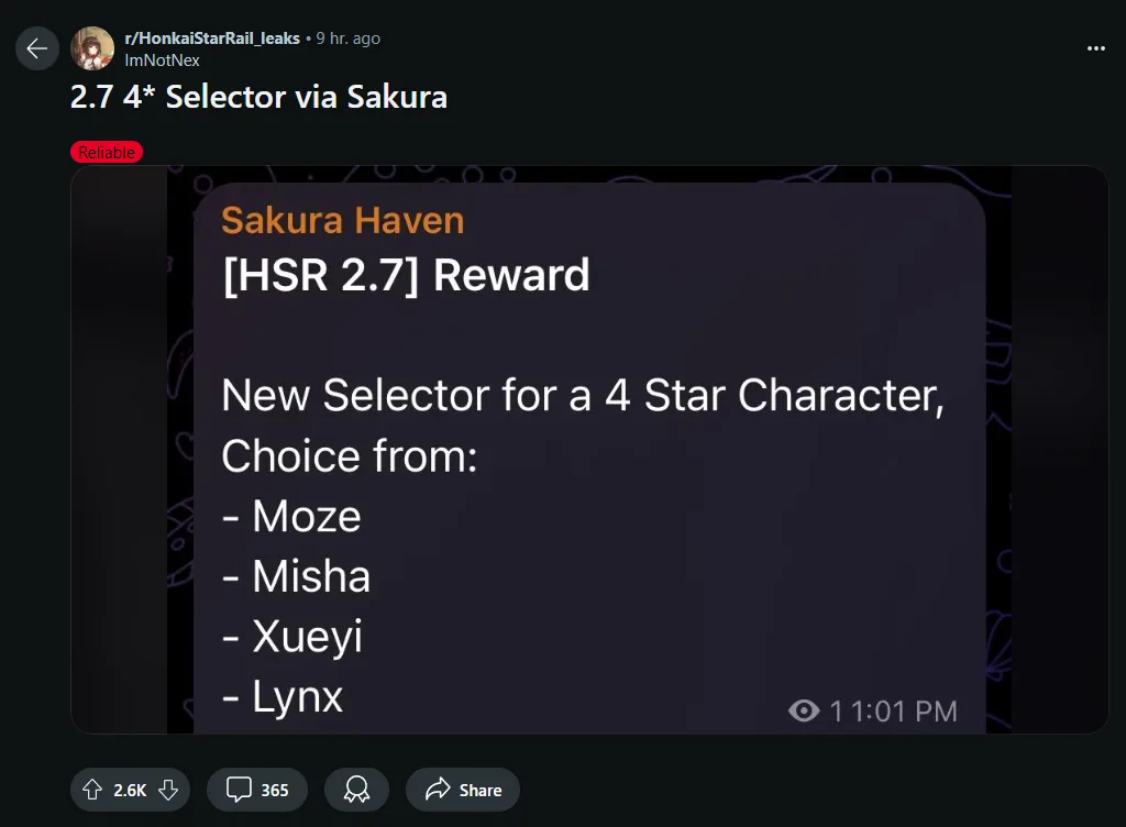 character selector honkai star rail