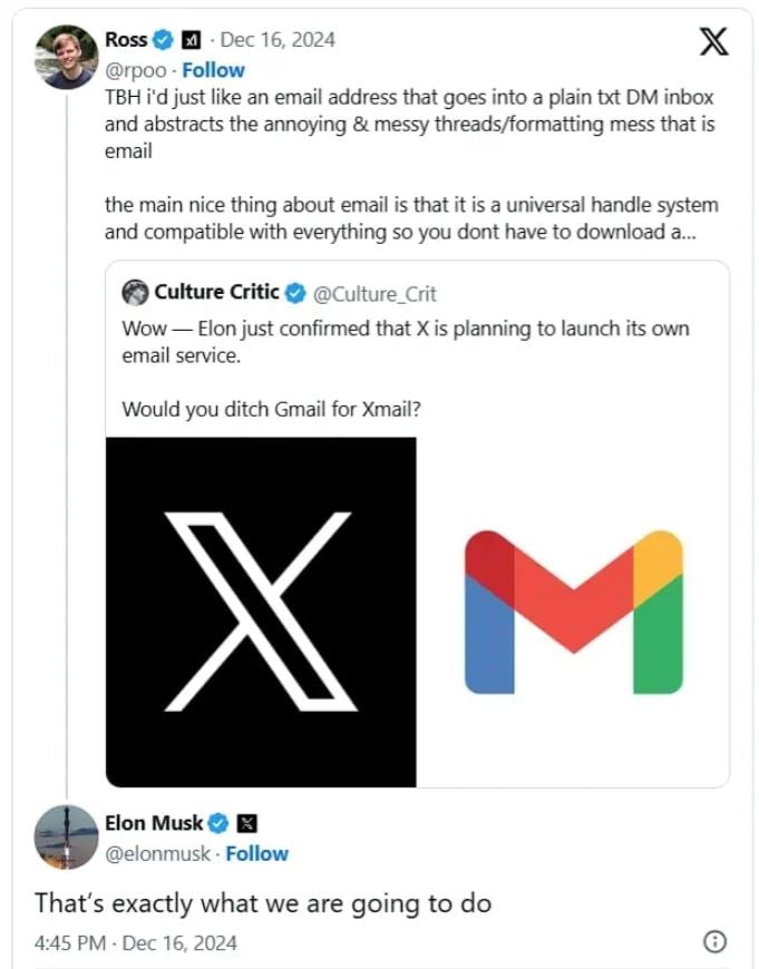 Jawaban Elon Musk Xmail 2024