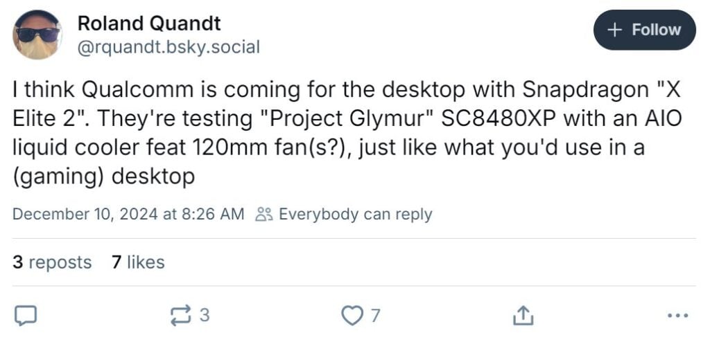 Roland Quandt Bluesky Qualcomm Snapdragon X Elite 2