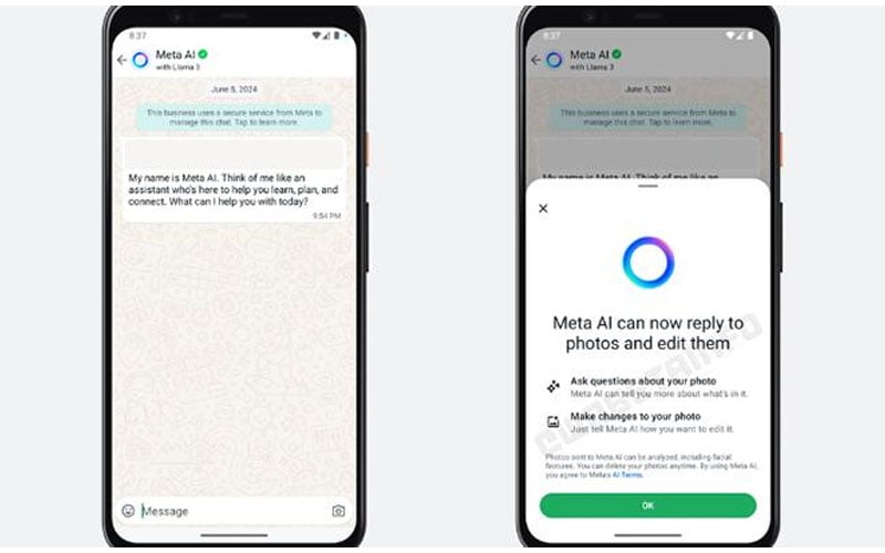 Tampilan Whatsapp Meta Ai