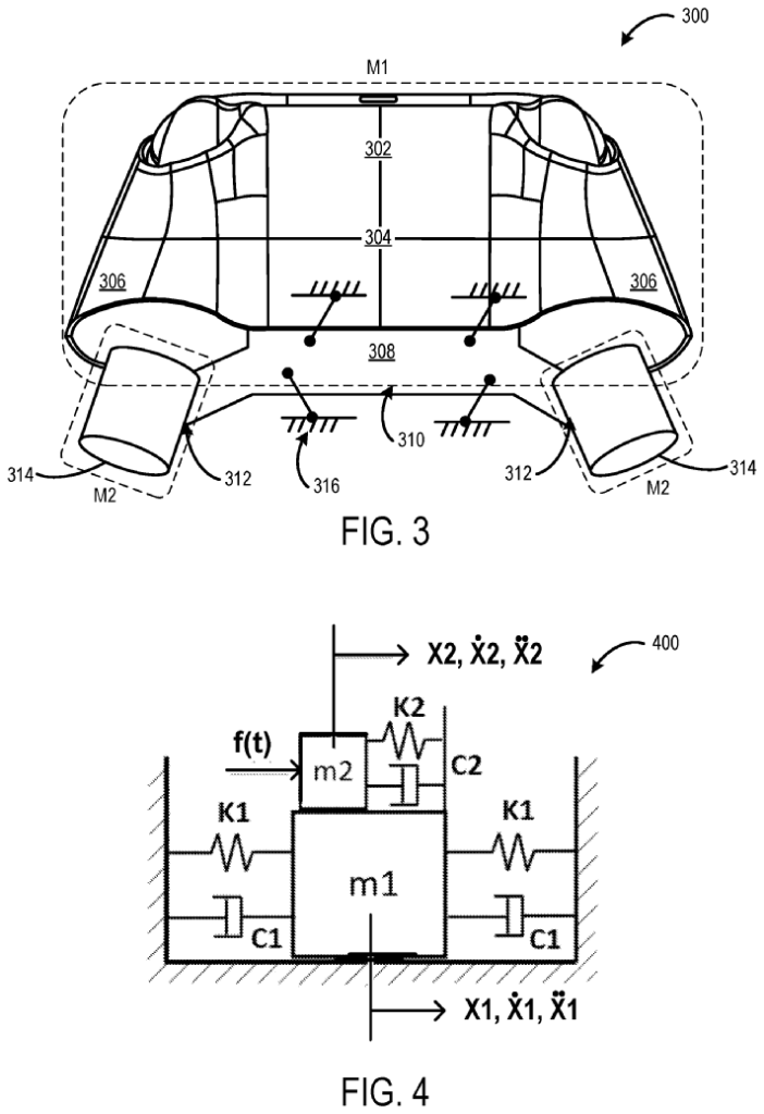 The Image Shows A Controller With Haptic Motors Coupled To Ends Of Connectors That Allow Them To Move