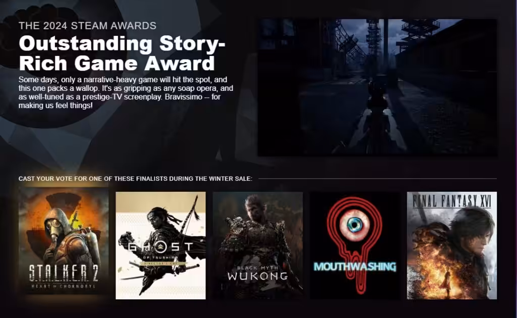 Nominasi Outstanding Story-Rich Game