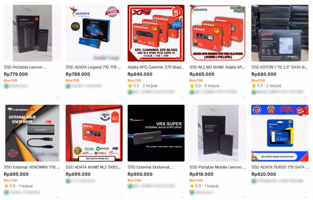 Harga Ssd 1tb 2025