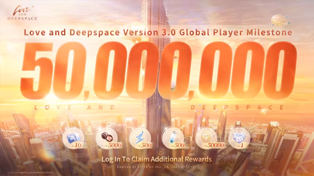 Raih 50 Juta Player Global, Love and Deepspace Bagi-bagi Bansos 2 Love And Deepspace Bagi Bansos