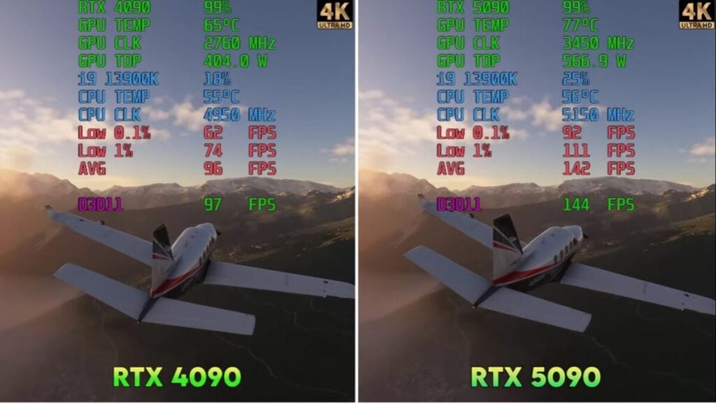 Microsoft Flight Simulator Rtx 4090 Vs Rtx 5090