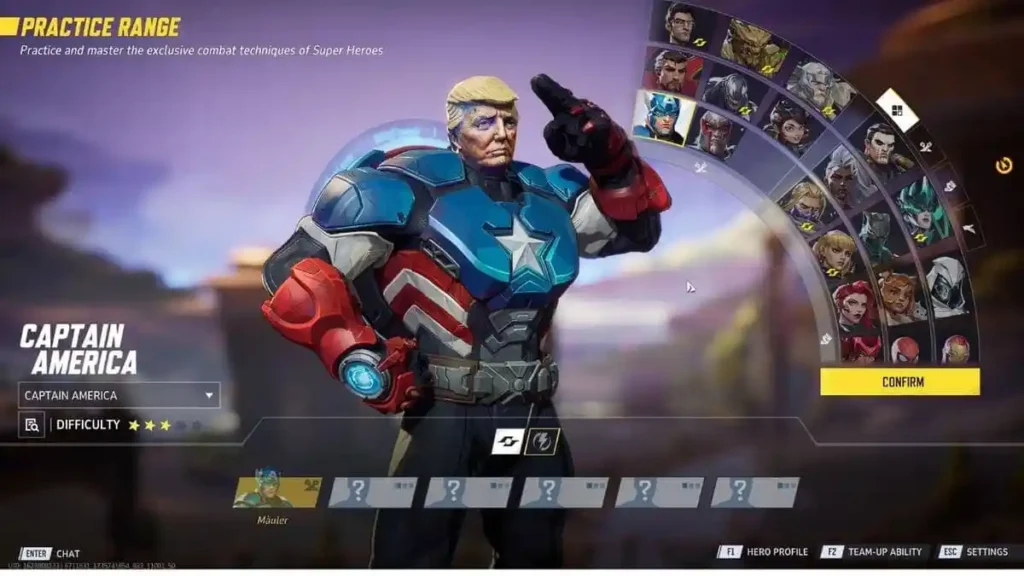 Mod Trump Marvel Rivals