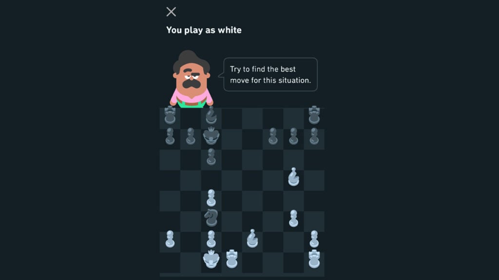 Tampilan Fitur Duolingo Catur