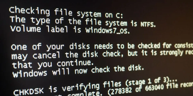 Checkdisk Ketika Booting