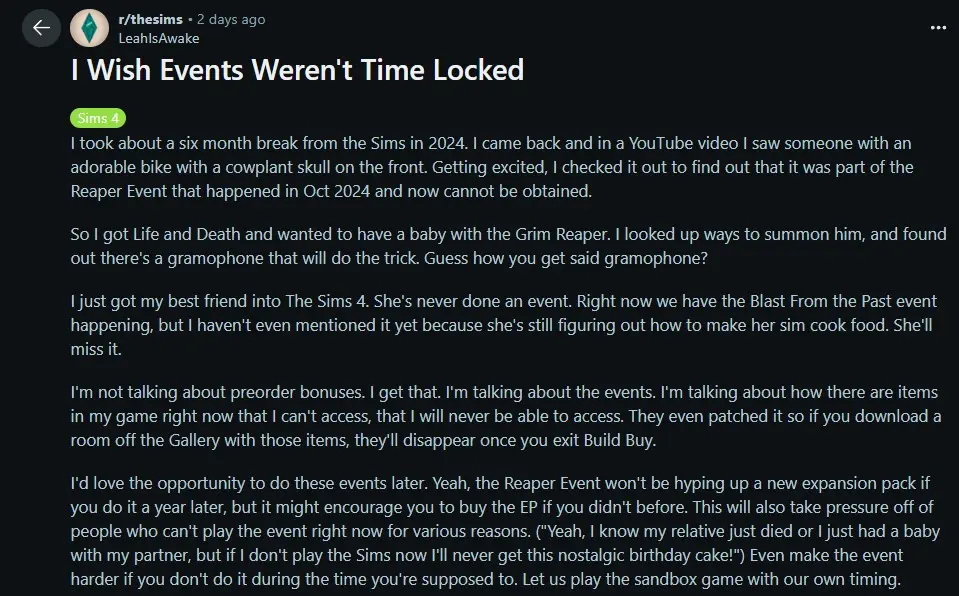 Player Tak Setuju Adanya Limited Event di The Sims 4 3 limited event di the sims 4