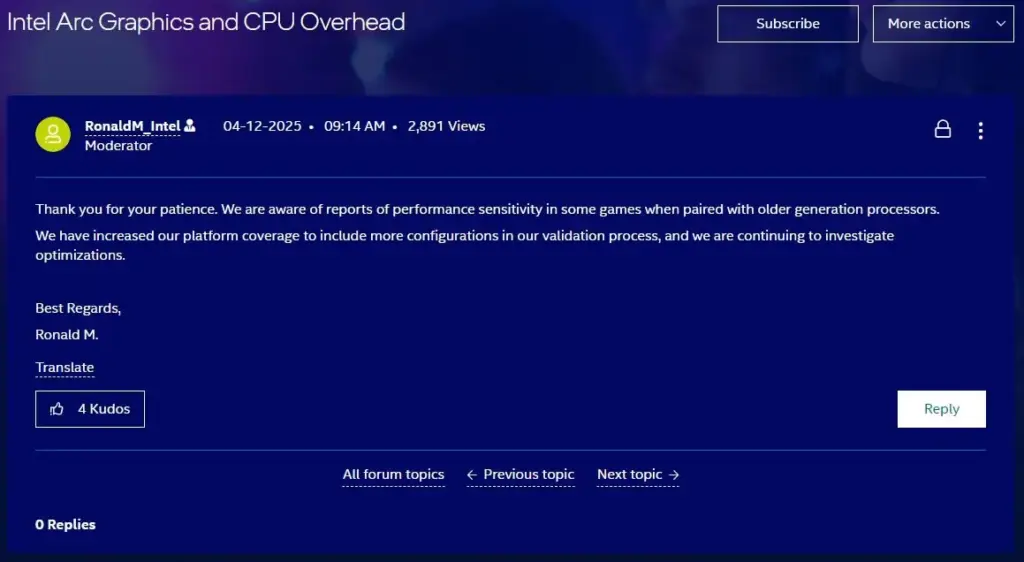 Performa GPU Intel Arc Dilaporkan Turun ketika Disandingkan dengan Prosesor Lawas 4 Ronaldm Intel Gpu Overhead