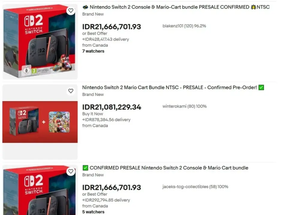 Scalper Nintendo Switch 2