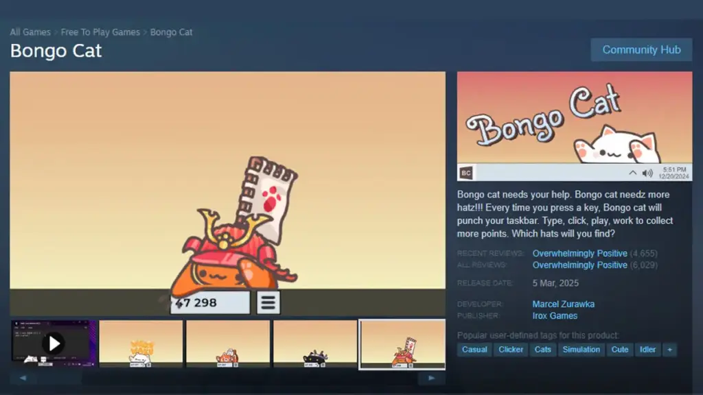 Game Bongo Cat di Steam Viral, Ada Apa? 2 Viral Baru Baru Ini