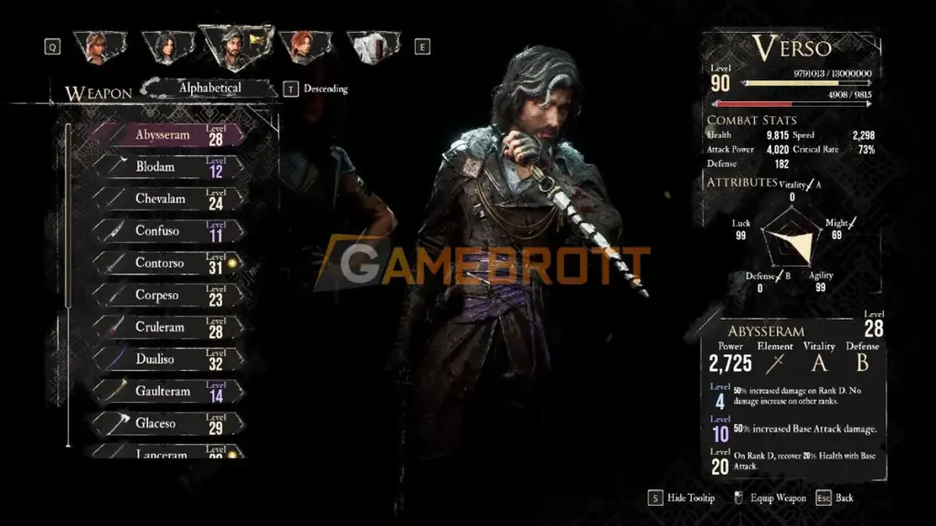6 Senjata Clair Obscur Expedition 33 Terbaik, Gampang One Shot! 3 Abyssseram