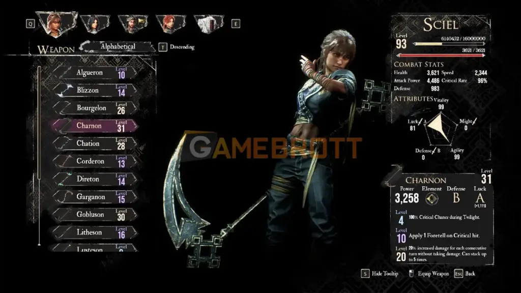 6 Senjata Clair Obscur Expedition 33 Terbaik, Gampang One Shot! 7 Charnon