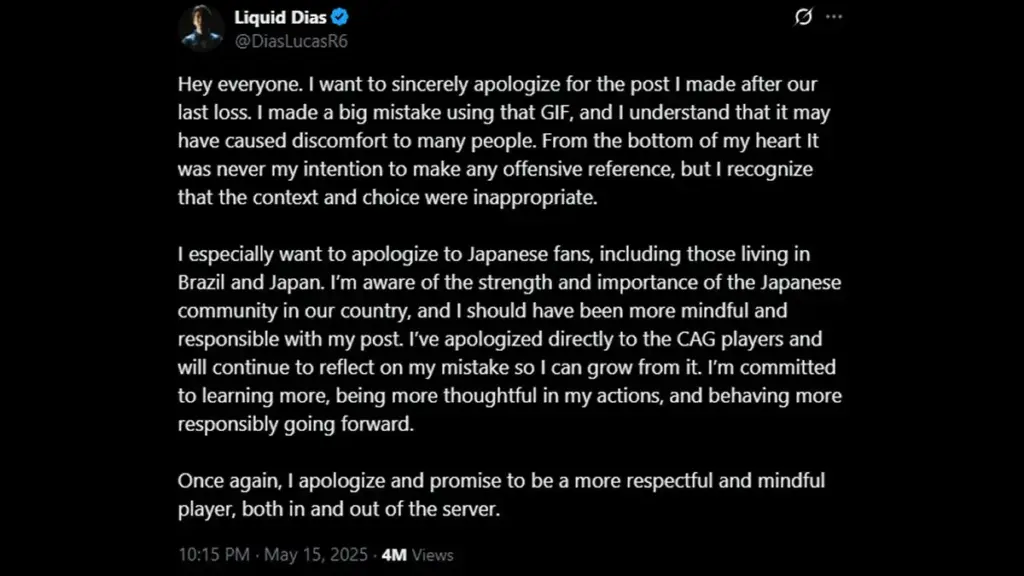Team Liquid Kehilangan Sponsor dari Honda, Ada Apa? 4 Dias Minta Maaf