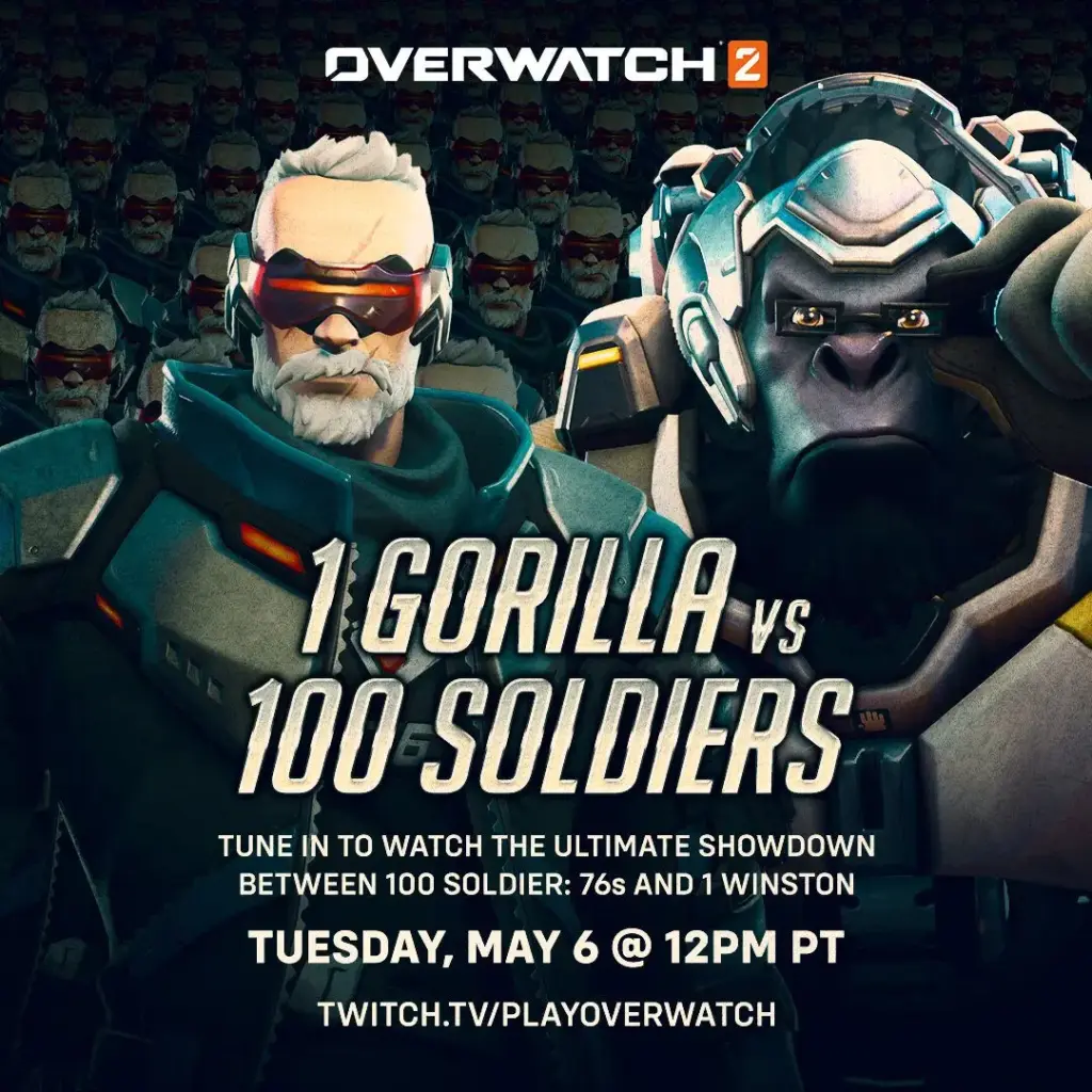 Ikut Tren, Overwatch 2 Umumkan Livestream 100 Soldier vs 1 Gorilla 2 Perdebatan Abad Ini