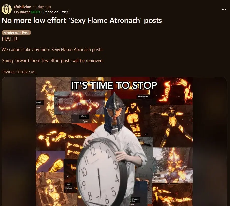 Postingan 'Nakal' Flame Atronach Oblivion di Komunitas Subreddit Dilarang oleh Moderator 3 Flame Atronach Oblivion Reddit