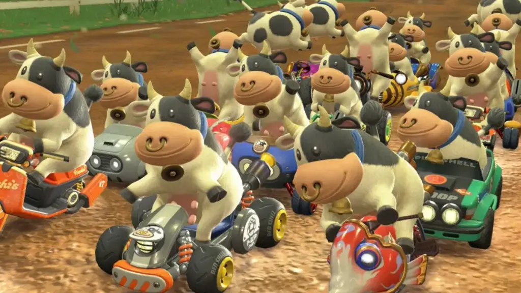 Karakter Cow Mario Kart World Diperbincangkan Orang Jepang karena Topik Aneh 2 Cow Mario Kart World