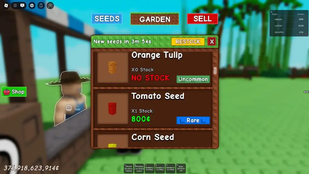 7 Tips Grow A Garden Roblox Untuk Pemula, Langsung Cepat Kaya! 2 Selalu Perhatikan Shop Dan Beli Bibit Terbaik