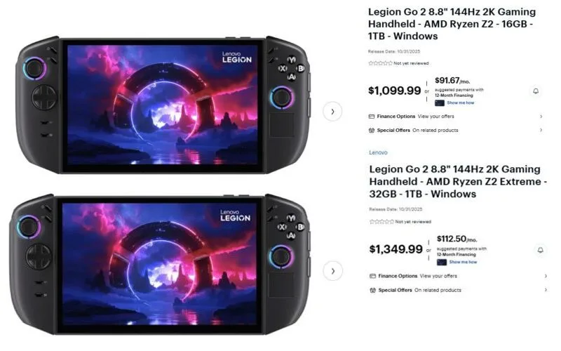 Gamer Keluhkan Harga Lenovo Legion Go 2, Lenovo Tanggapi “Hanya untuk Enthusiast” 3 Harga Lenovo Legion Go 2