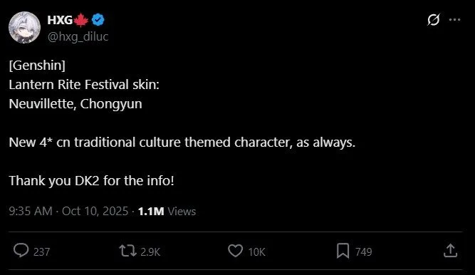 Skin Neuvillette dan Chongyun Genshin Impact 