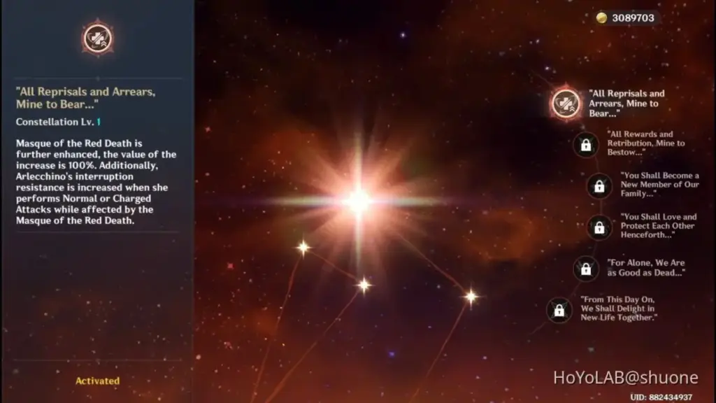 Arlecchino C1 atau R1 genshin impact