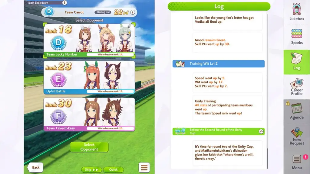 Pilih Lawan Sesuai Stat