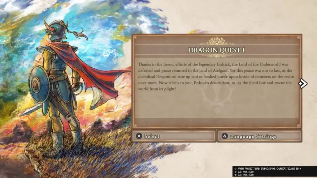 Story Dragon Quest I & II HD-2D Remake