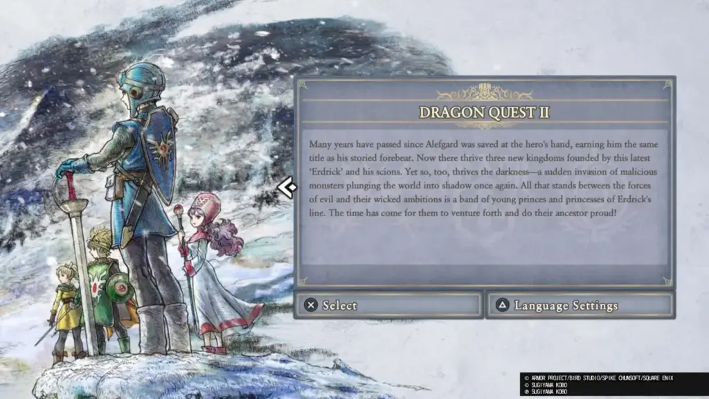 Story Dragon Quest I & II HD-2D Remake
