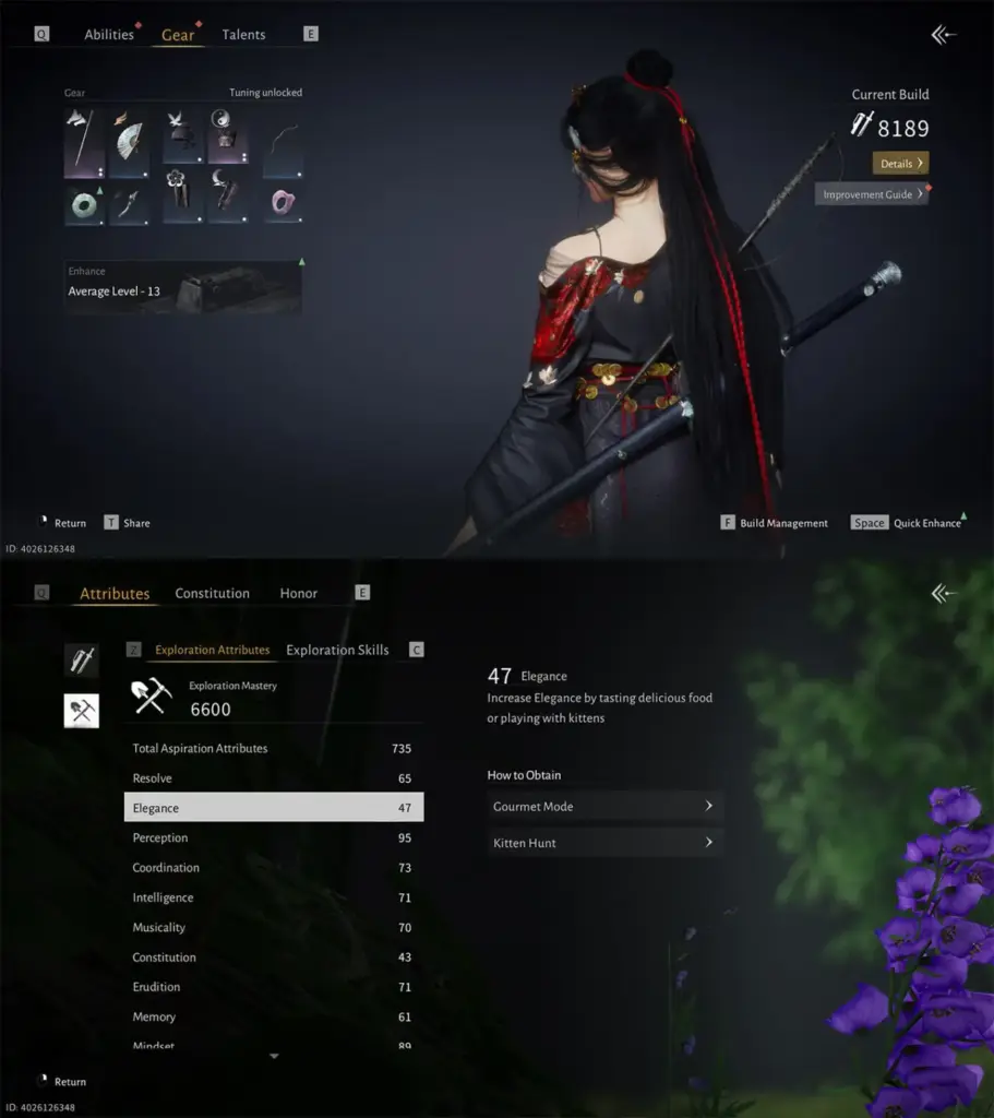 Where Winds Meet Elus Kucing Menu Exploration Attributes