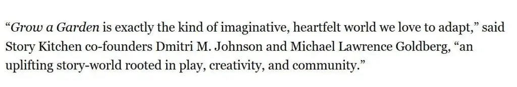 Adaptasi Film Grow a Garden