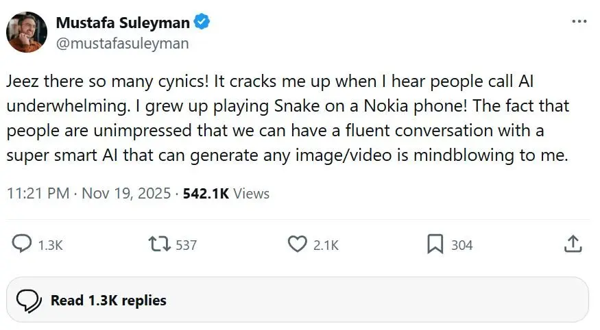 Cuitan Mustafa Suleyman 2025