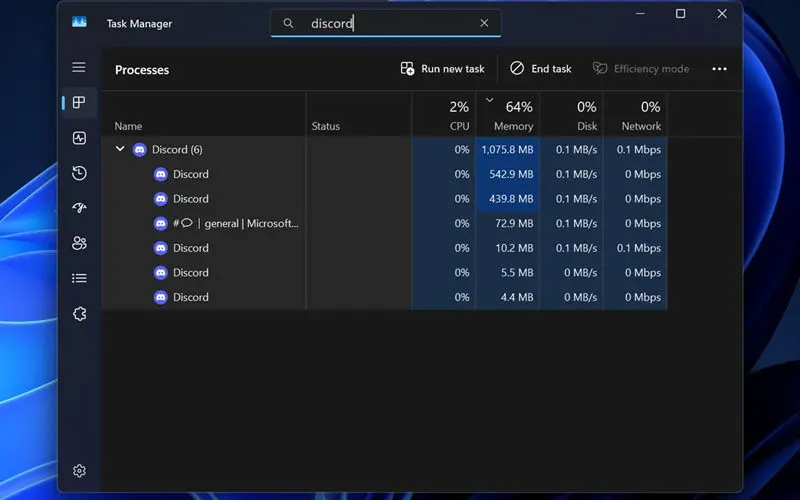 Discord Windows 11 Konsumsi RAM Tinggi